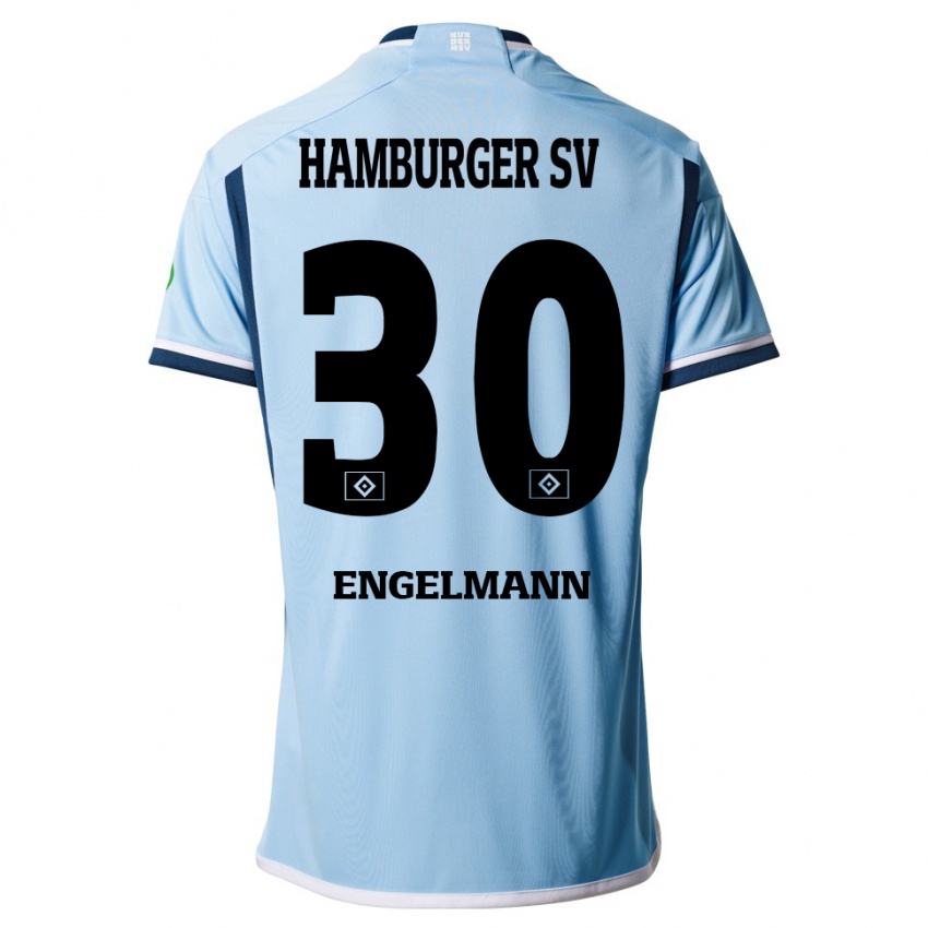 Niño Camiseta Timon Engelmann #30 Azul 2ª Equipación 2023/24 La Camisa Argentina