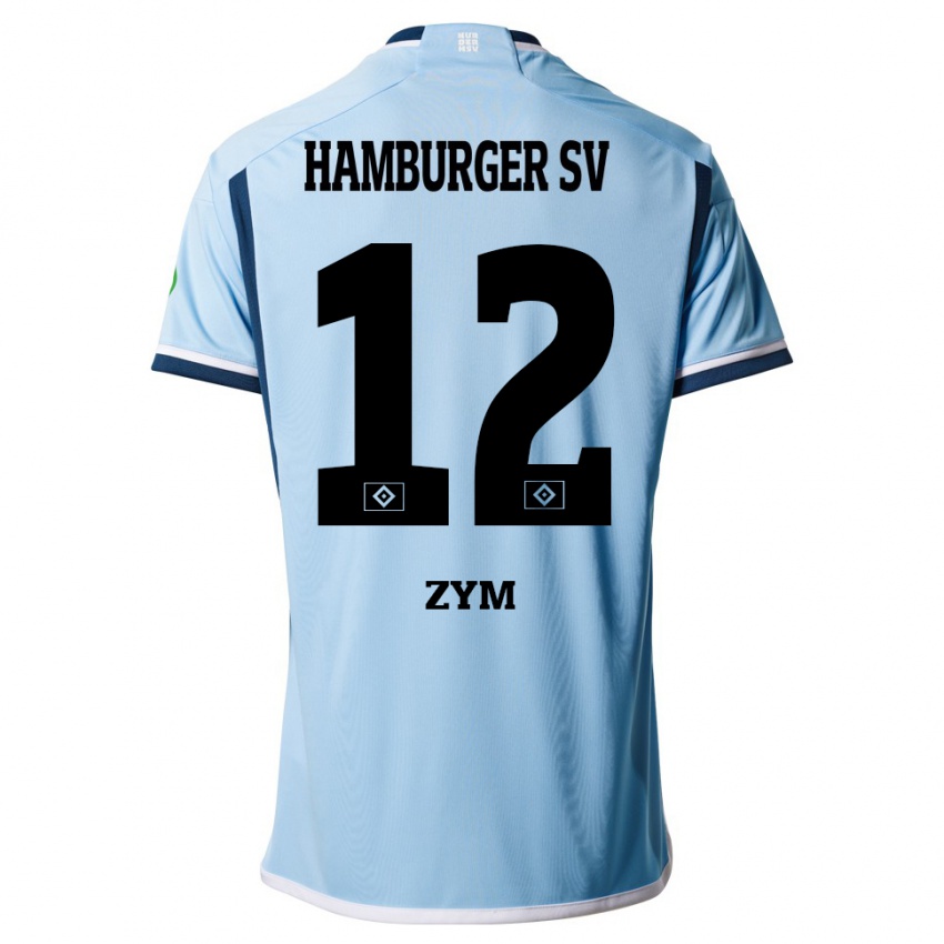 Niño Camiseta Marcel Zym #12 Azul 2ª Equipación 2023/24 La Camisa Argentina