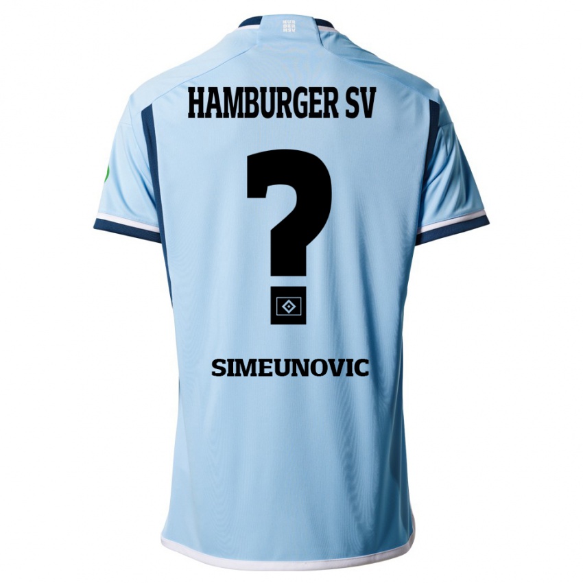 Niño Camiseta Denis Simeunovic #0 Azul 2ª Equipación 2023/24 La Camisa Argentina