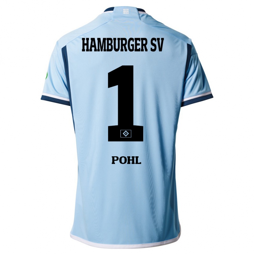 Niño Camiseta Christina Pohl #1 Azul 2ª Equipación 2023/24 La Camisa Argentina