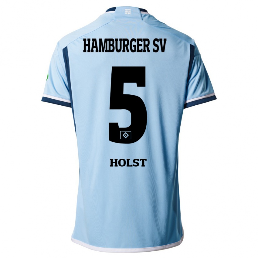 Niño Camiseta Evelyn Holst #5 Azul 2ª Equipación 2023/24 La Camisa Argentina