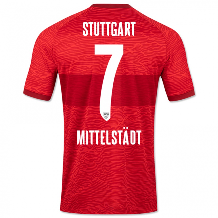 Niño Camiseta Maximilian Mittelstädt #7 Rojo 2ª Equipación 2023/24 La Camisa Argentina