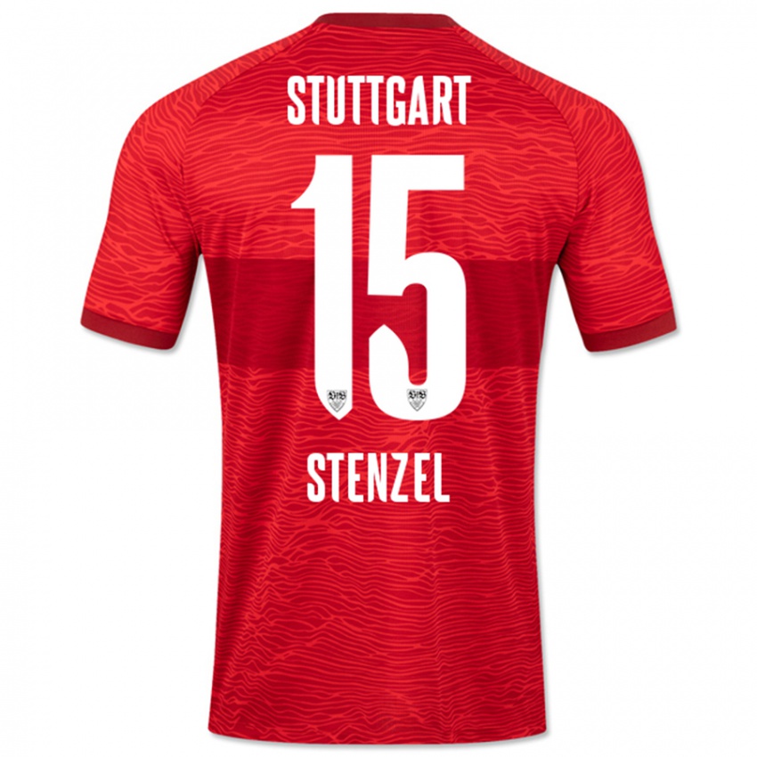 Niño Camiseta Pascal Stenzel #15 Rojo 2ª Equipación 2023/24 La Camisa Argentina