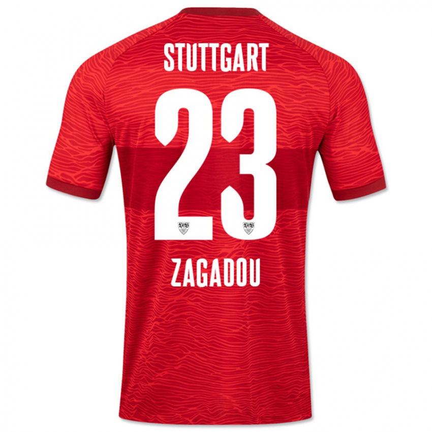 Niño Camiseta Dan-Axel Zagadou #23 Rojo 2ª Equipación 2023/24 La Camisa Argentina