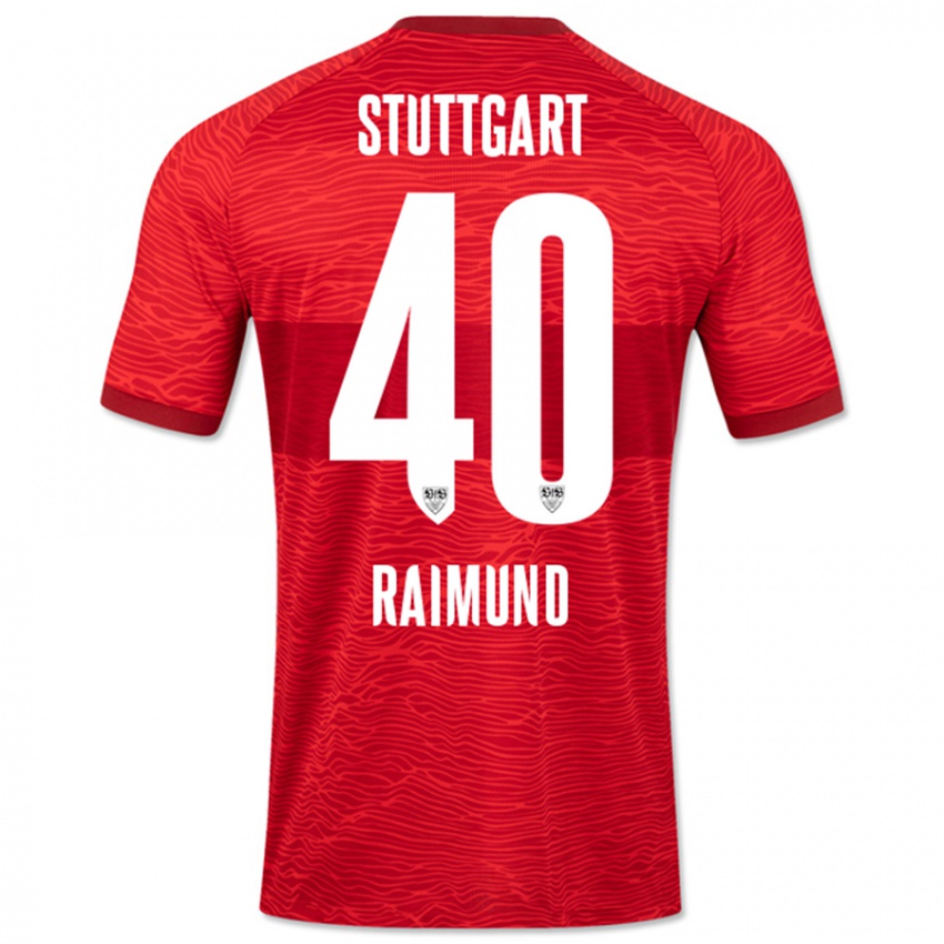 Niño Camiseta Luca Raimund #40 Rojo 2ª Equipación 2023/24 La Camisa Argentina