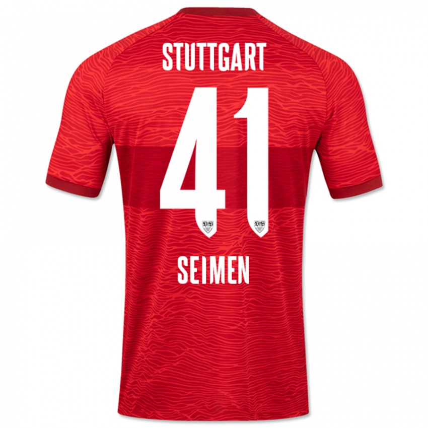 Niño Camiseta Dennis Seimen #41 Rojo 2ª Equipación 2023/24 La Camisa Argentina