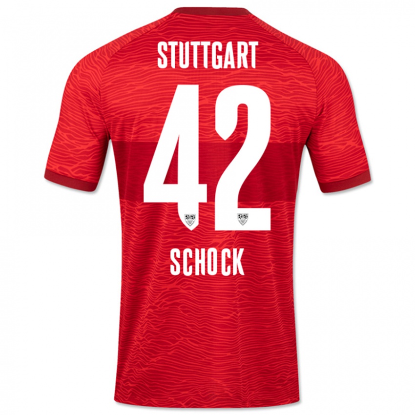 Niño Camiseta Florian Schock #42 Rojo 2ª Equipación 2023/24 La Camisa Argentina