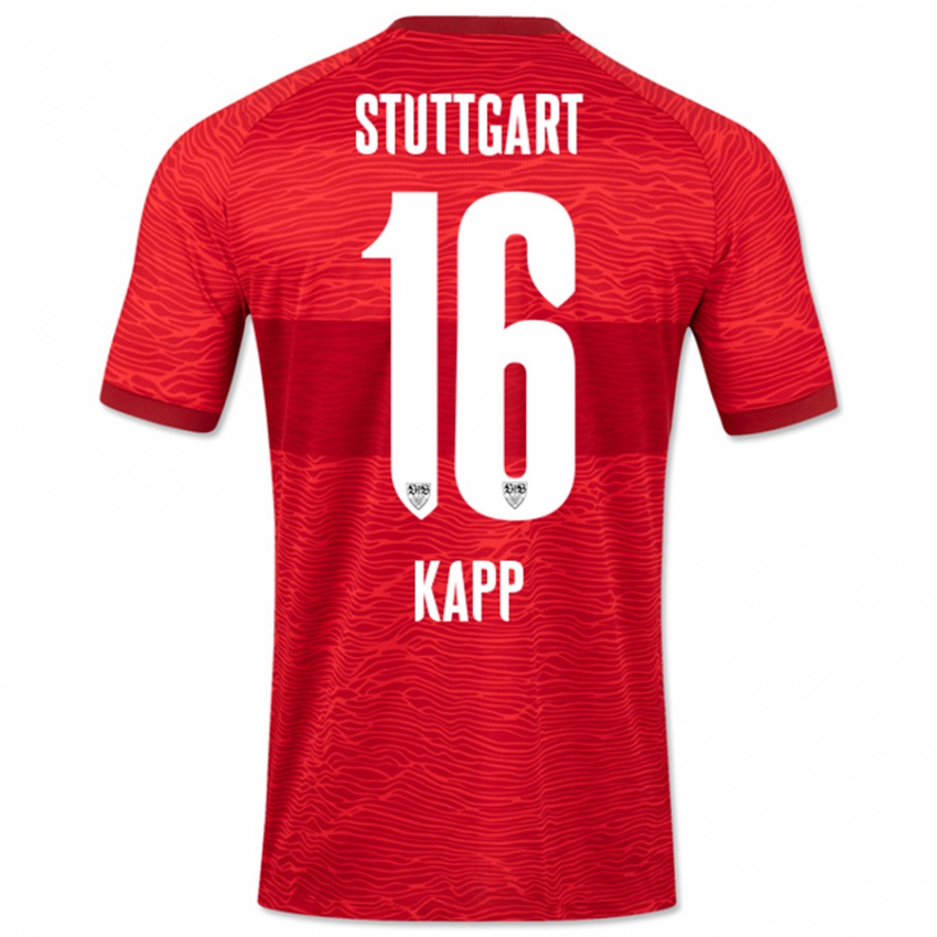 Niño Camiseta Patrick Kapp #16 Rojo 2ª Equipación 2023/24 La Camisa Argentina