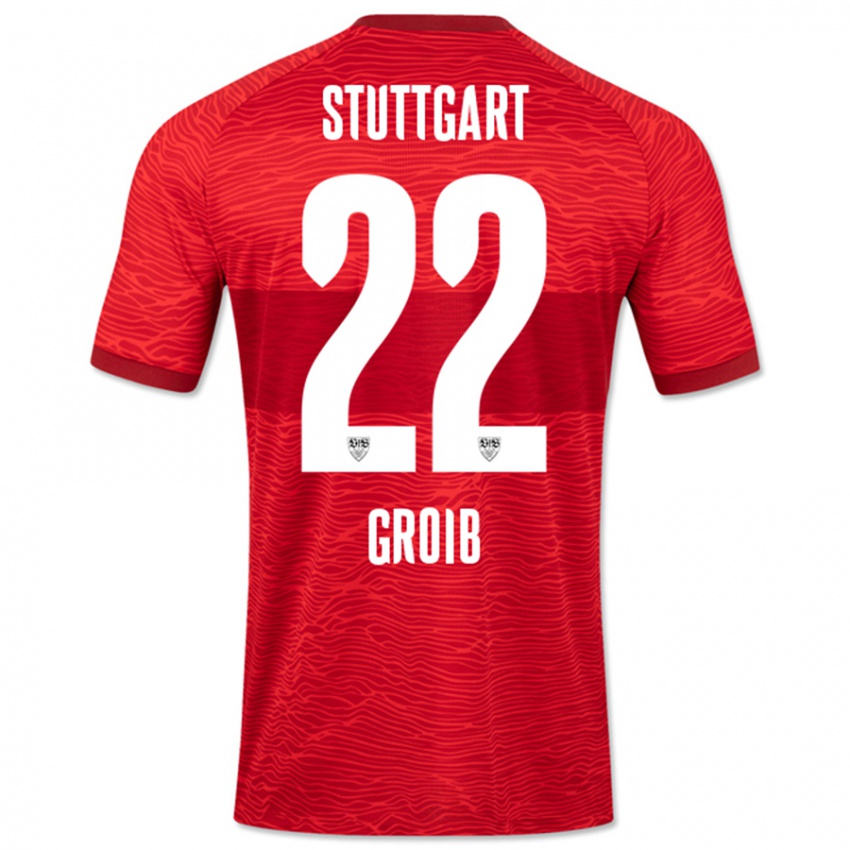 Niño Camiseta Alexander Groiß #22 Rojo 2ª Equipación 2023/24 La Camisa Argentina