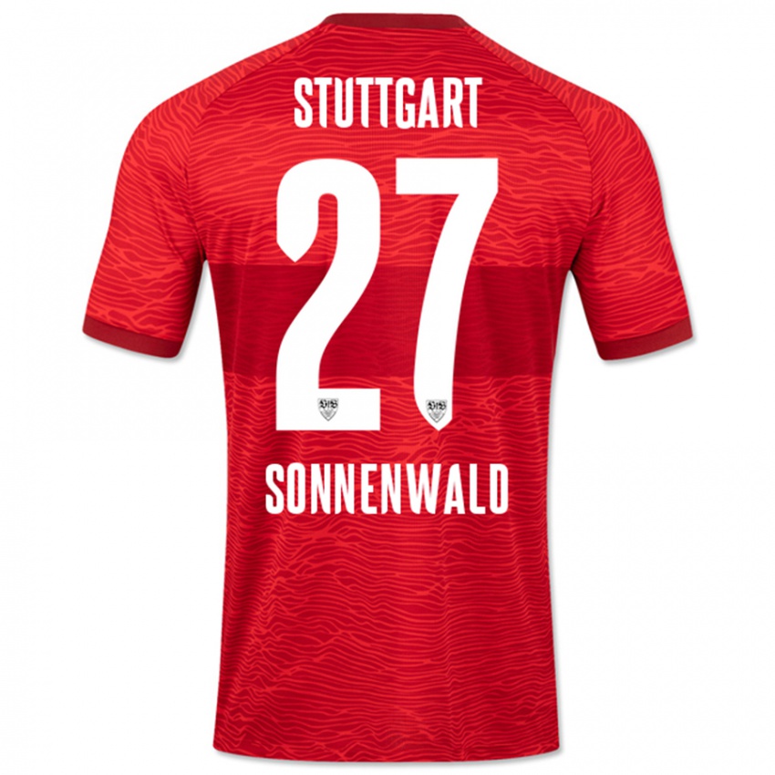 Niño Camiseta Lukas Sonnenwald #27 Rojo 2ª Equipación 2023/24 La Camisa Argentina