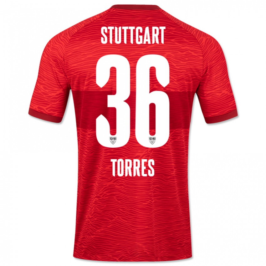 Niño Camiseta Yohann Torres #36 Rojo 2ª Equipación 2023/24 La Camisa Argentina