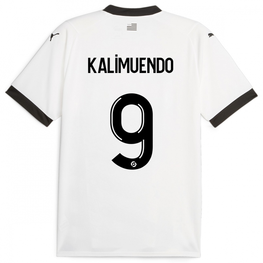 Niño Camiseta Arnaud Kalimuendo #9 Blanco 2ª Equipación 2023/24 La Camisa Argentina
