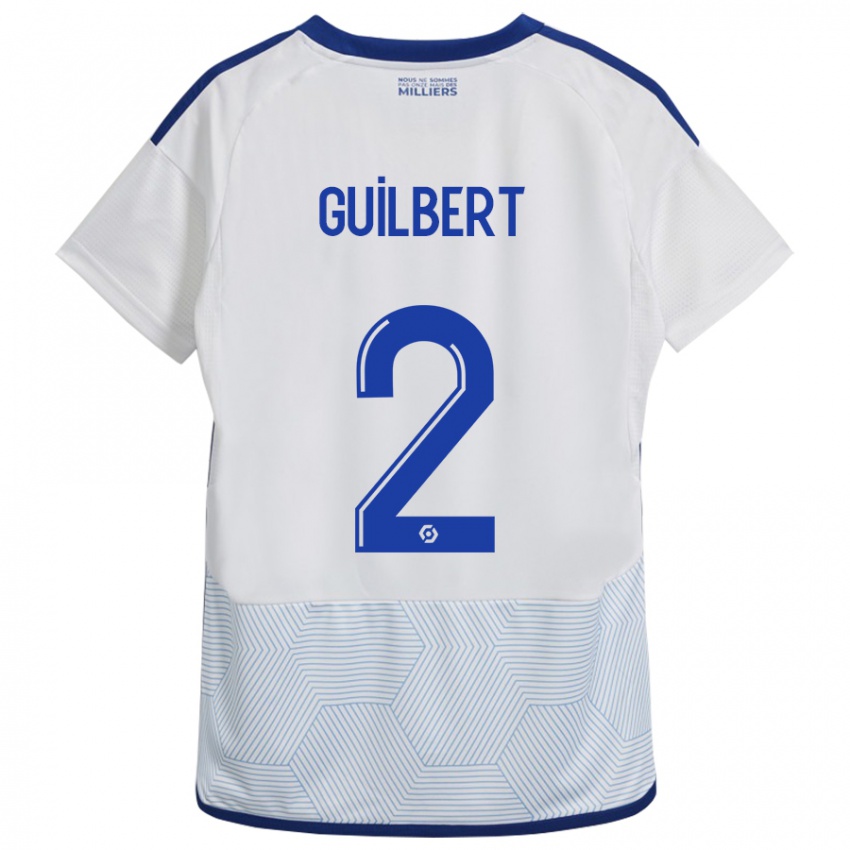 Niño Camiseta Frédéric Guilbert #2 Blanco 2ª Equipación 2023/24 La Camisa Argentina