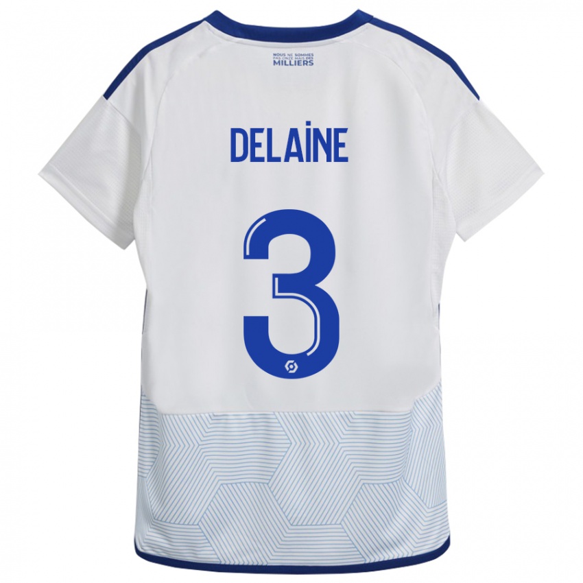 Niño Camiseta Thomas Delaine #3 Blanco 2ª Equipación 2023/24 La Camisa Argentina