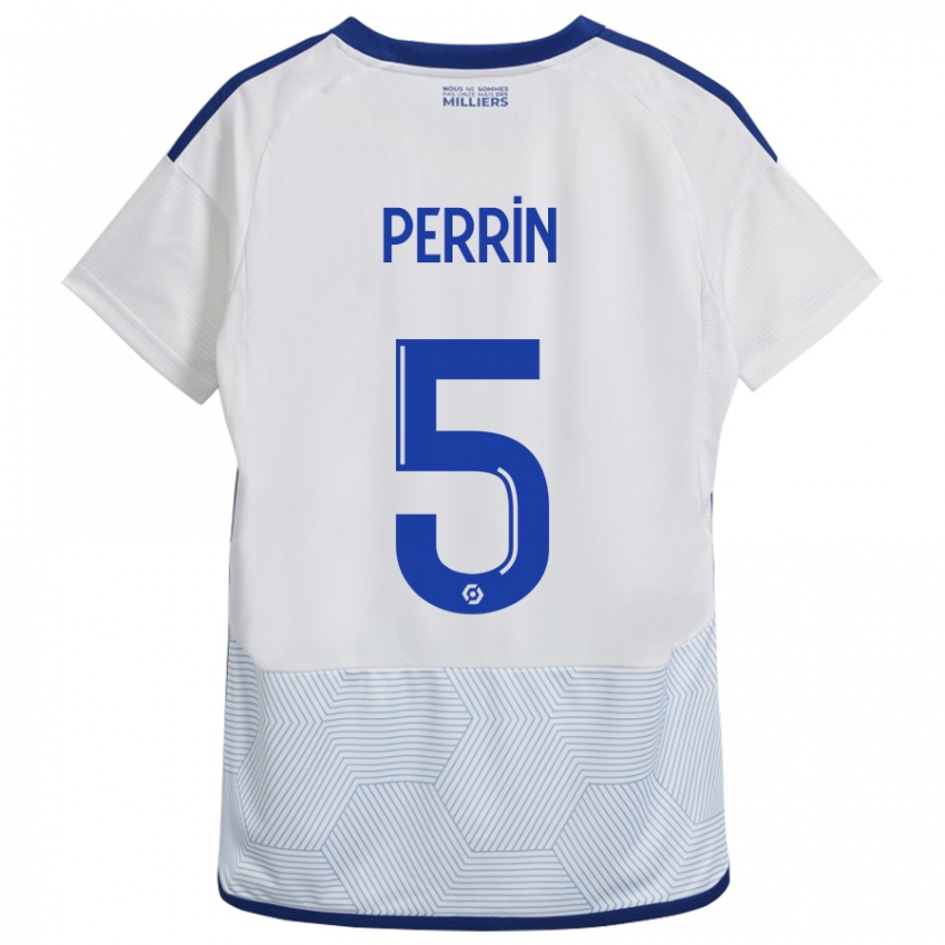 Niño Camiseta Lucas Perrin #5 Blanco 2ª Equipación 2023/24 La Camisa Argentina