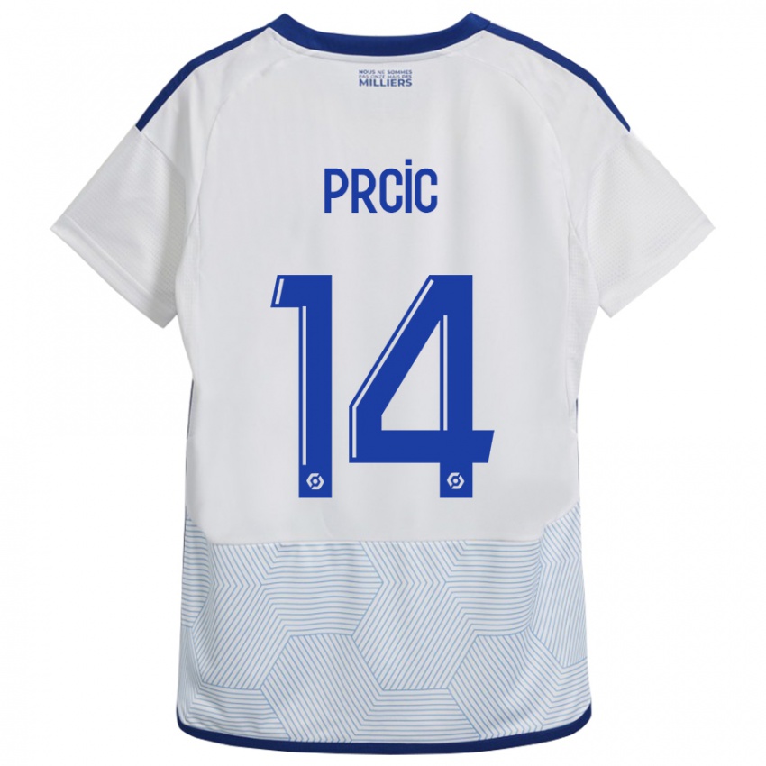 Niño Camiseta Sanjin Prcic #14 Blanco 2ª Equipación 2023/24 La Camisa Argentina