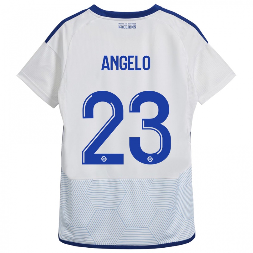 Niño Camiseta Ângelo #23 Blanco 2ª Equipación 2023/24 La Camisa Argentina