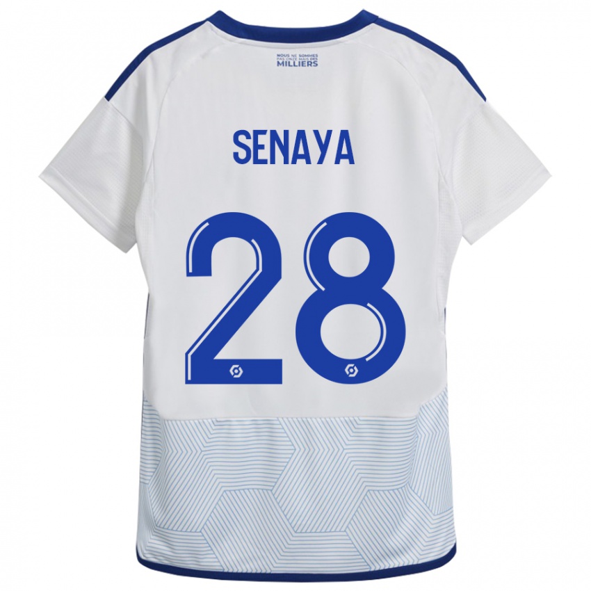 Niño Camiseta Marvin Senaya #28 Blanco 2ª Equipación 2023/24 La Camisa Argentina