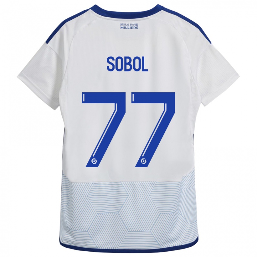 Niño Camiseta Eduard Sobol #77 Blanco 2ª Equipación 2023/24 La Camisa Argentina