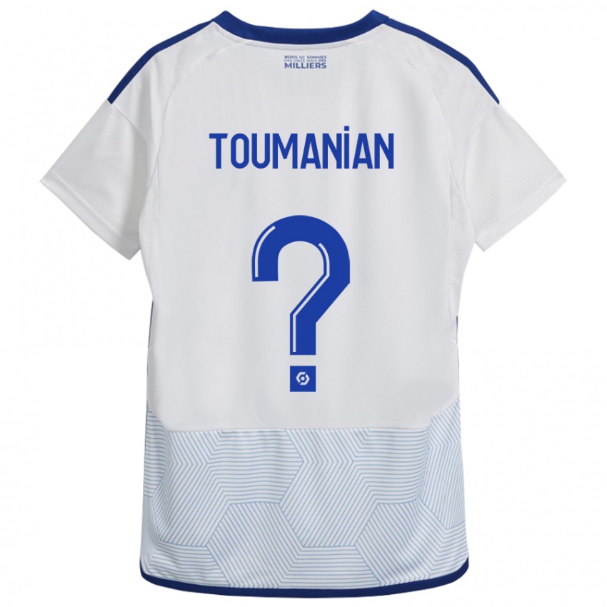 Niño Camiseta Anthony Toumanian #0 Blanco 2ª Equipación 2023/24 La Camisa Argentina