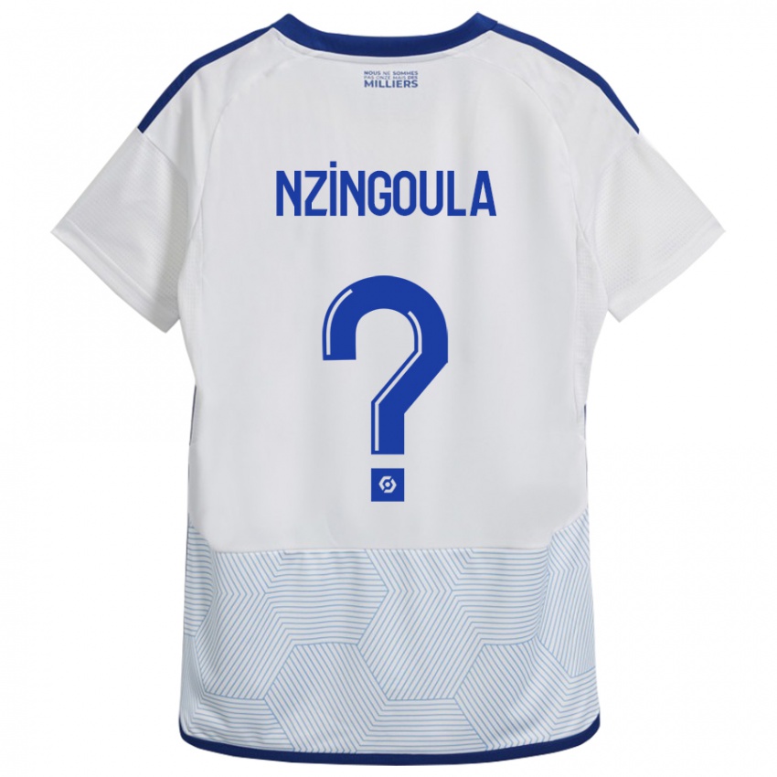 Niño Camiseta Rabby Nzingoula #0 Blanco 2ª Equipación 2023/24 La Camisa Argentina