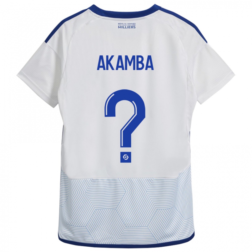 Niño Camiseta Fred Akamba #0 Blanco 2ª Equipación 2023/24 La Camisa Argentina