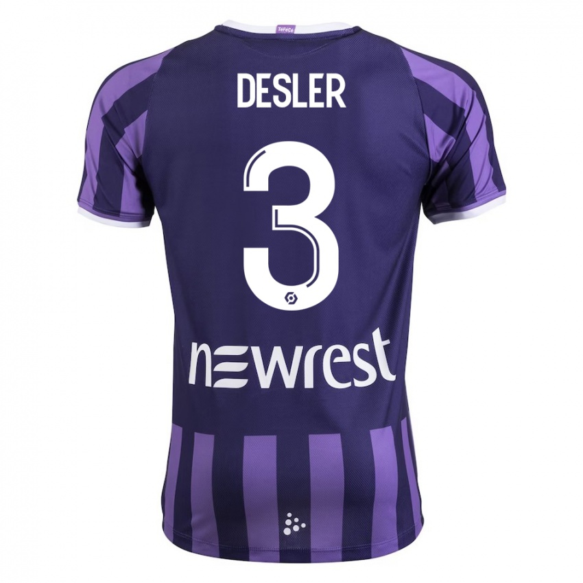 Niño Camiseta Mikkel Desler #3 Morado 2ª Equipación 2023/24 La Camisa Argentina