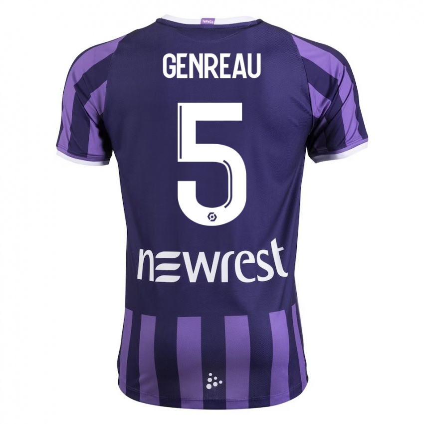 Niño Camiseta Denis Genreau #5 Morado 2ª Equipación 2023/24 La Camisa Argentina