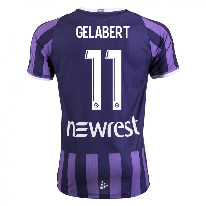 Niño Camiseta César Gelabert #11 Morado 2ª Equipación 2023/24 La Camisa Argentina