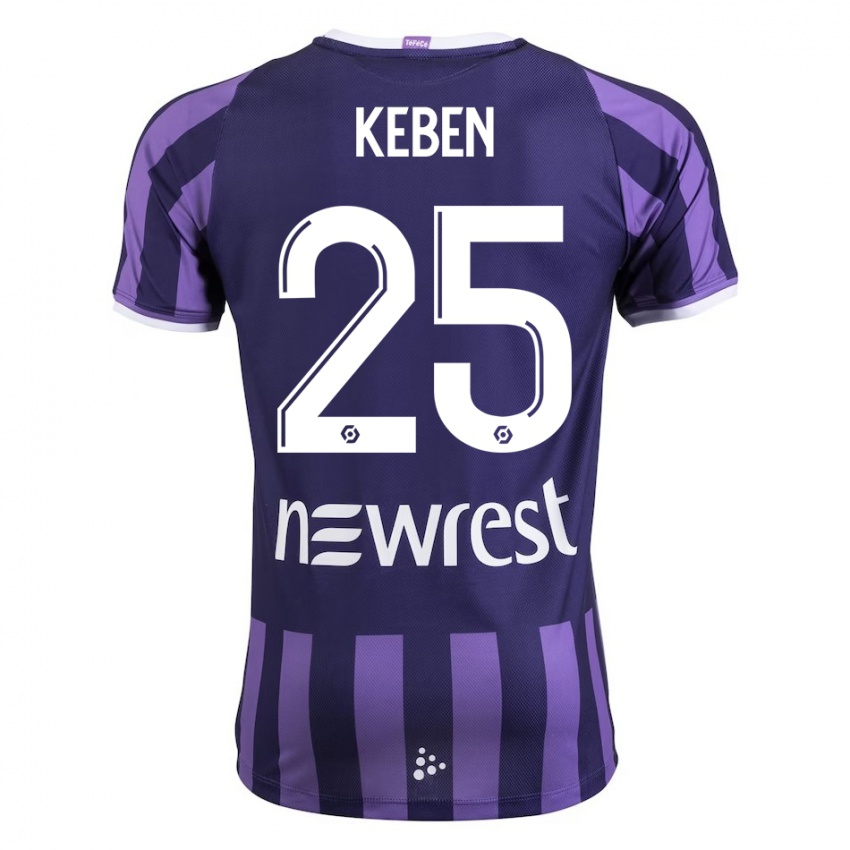 Niño Camiseta Kévin Keben #25 Morado 2ª Equipación 2023/24 La Camisa Argentina