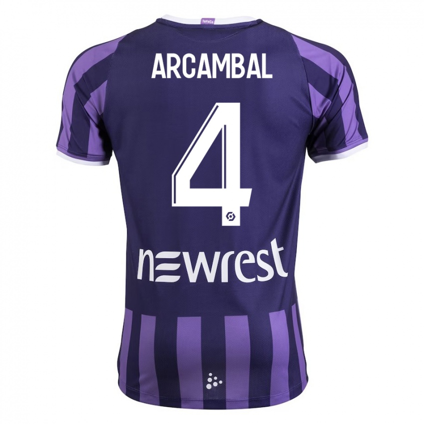 Niño Camiseta Anais Arcambal #4 Morado 2ª Equipación 2023/24 La Camisa Argentina