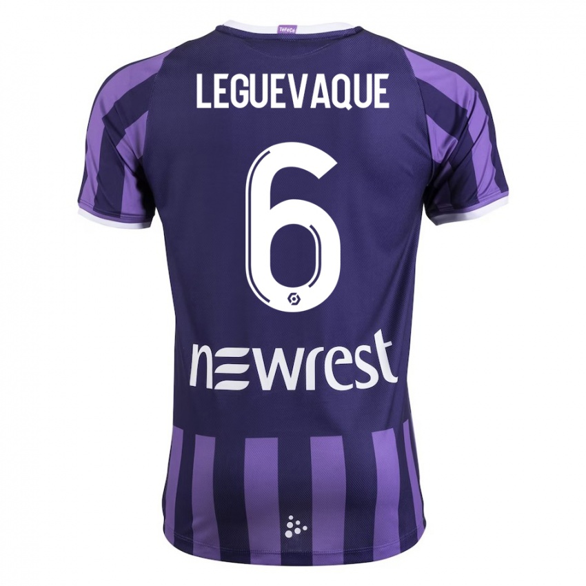 Niño Camiseta Laurie Leguevaque #6 Morado 2ª Equipación 2023/24 La Camisa Argentina