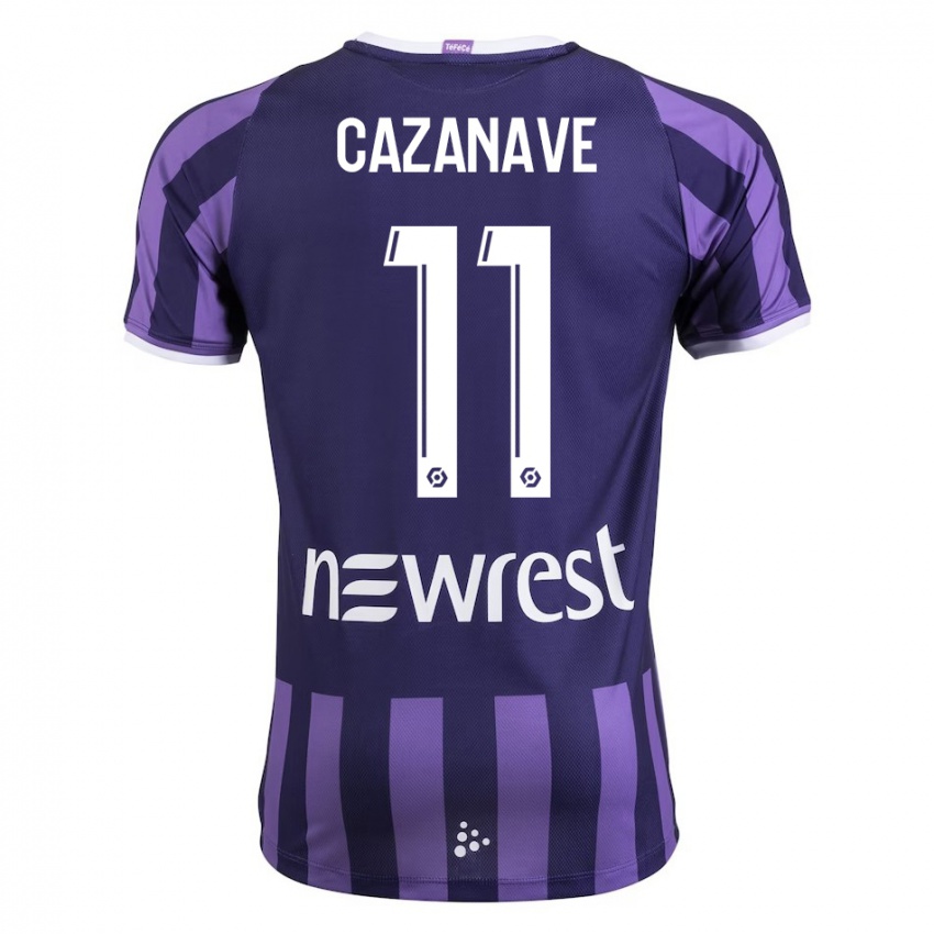 Niño Camiseta Julie Cazanave #11 Morado 2ª Equipación 2023/24 La Camisa Argentina