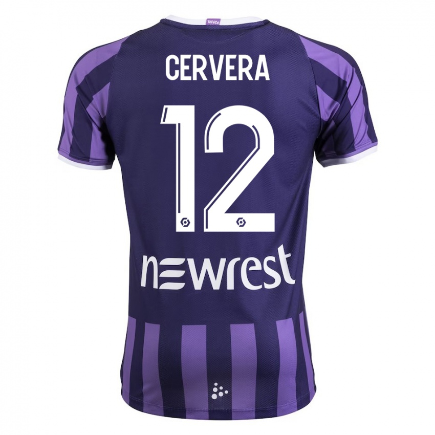 Niño Camiseta Laurianne Cervera #12 Morado 2ª Equipación 2023/24 La Camisa Argentina