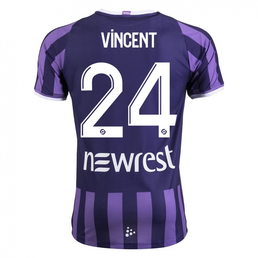 Niño Camiseta Magalie Vincent #24 Morado 2ª Equipación 2023/24 La Camisa Argentina