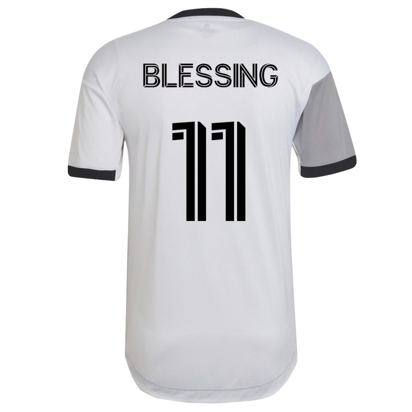 Niño Camiseta Latif Blessing #11 Blanco 2ª Equipación 2023/24 La Camisa Argentina