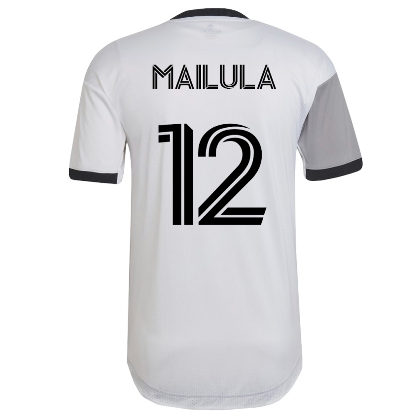 Niño Camiseta Cassius Mailula #12 Blanco 2ª Equipación 2023/24 La Camisa Argentina