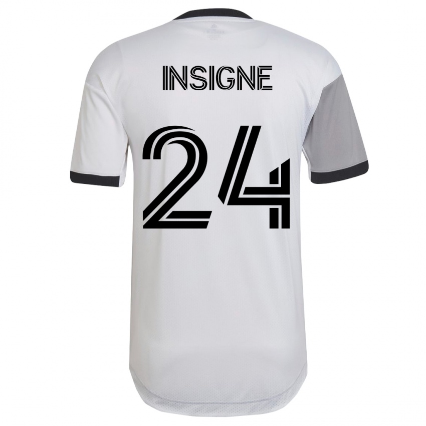 Niño Camiseta Lorenzo Insigne #24 Blanco 2ª Equipación 2023/24 La Camisa Argentina
