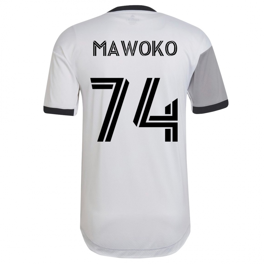 Niño Camiseta Kundai Mawoko #74 Blanco 2ª Equipación 2023/24 La Camisa Argentina