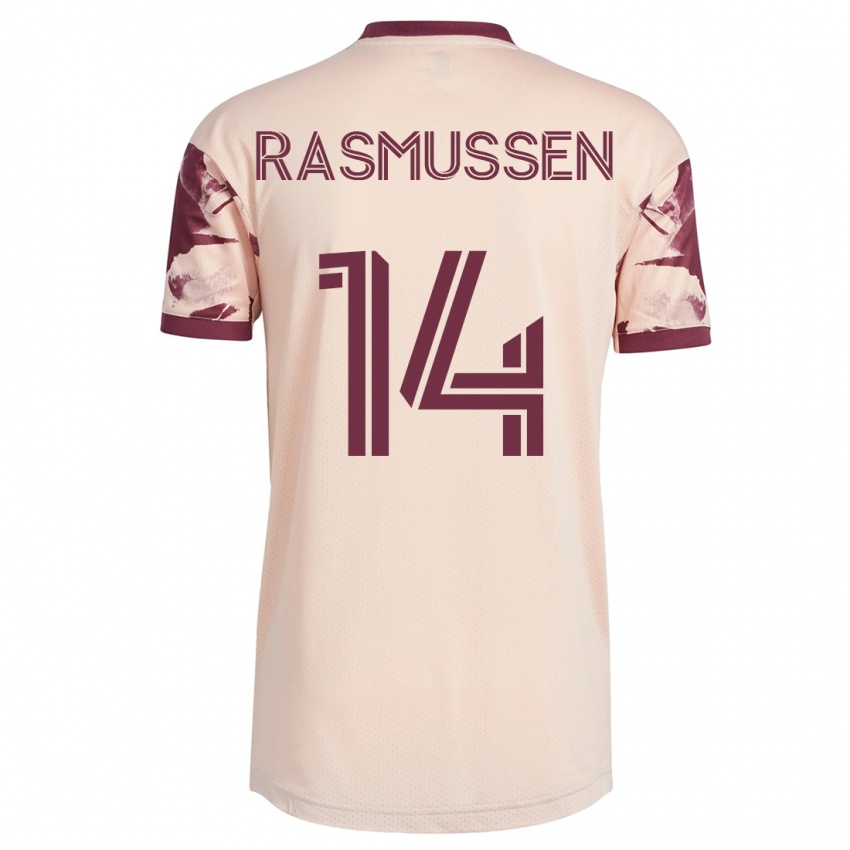 Niño Camiseta Justin Rasmussen #14 Blanquecino 2ª Equipación 2023/24 La Camisa Argentina