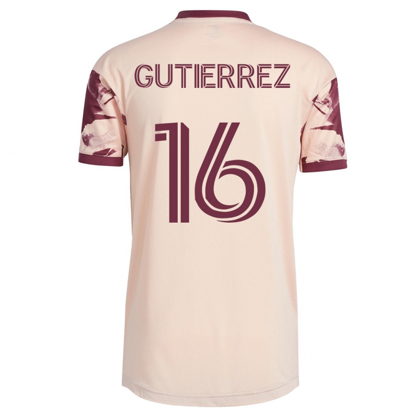 Niño Camiseta Diego Gutiérrez #16 Blanquecino 2ª Equipación 2023/24 La Camisa Argentina