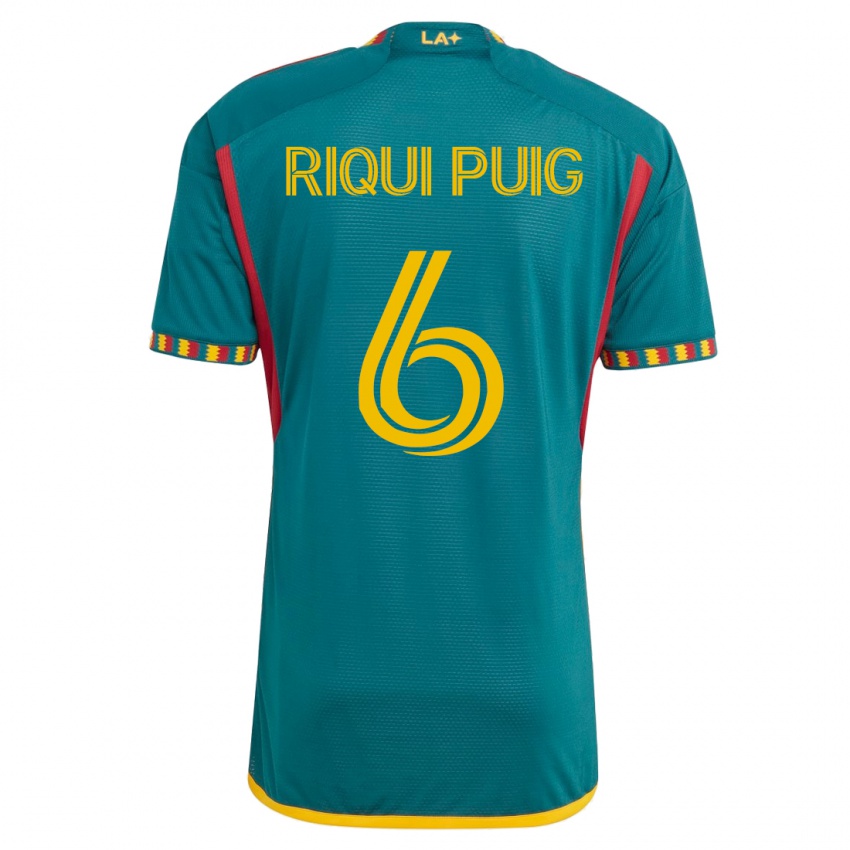Niño Camiseta Riqui Puig #6 Verde 2ª Equipación 2023/24 La Camisa Argentina