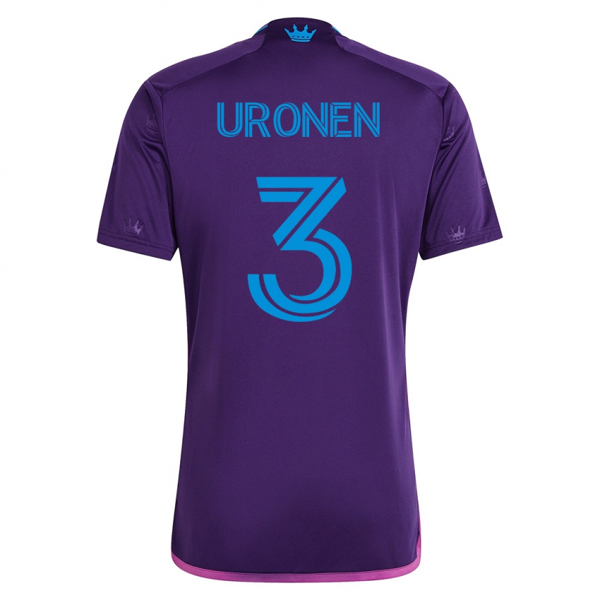 Niño Camiseta Jere Uronen #3 Violeta 2ª Equipación 2023/24 La Camisa Argentina