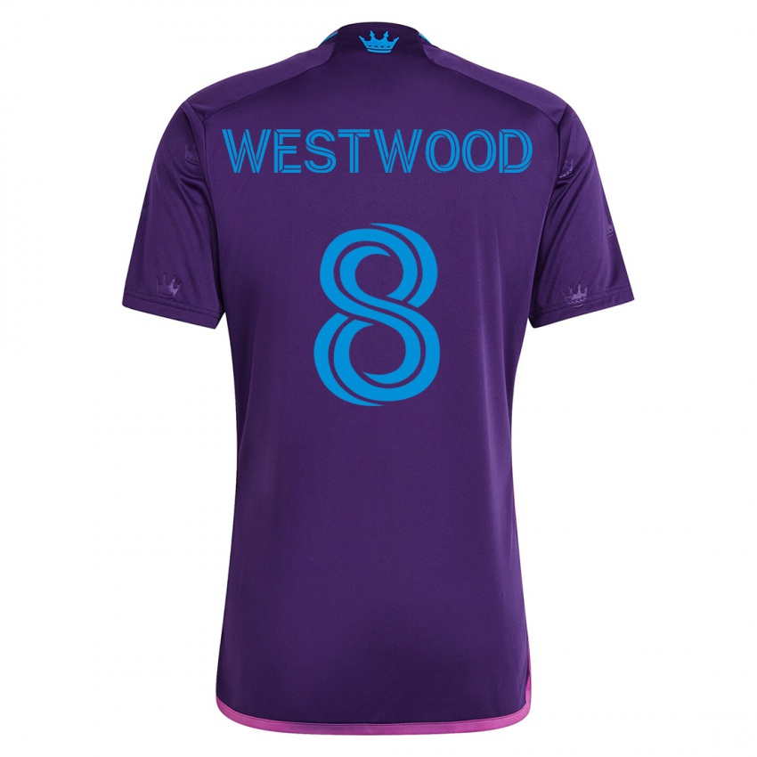 Niño Camiseta Ashley Westwood #8 Violeta 2ª Equipación 2023/24 La Camisa Argentina