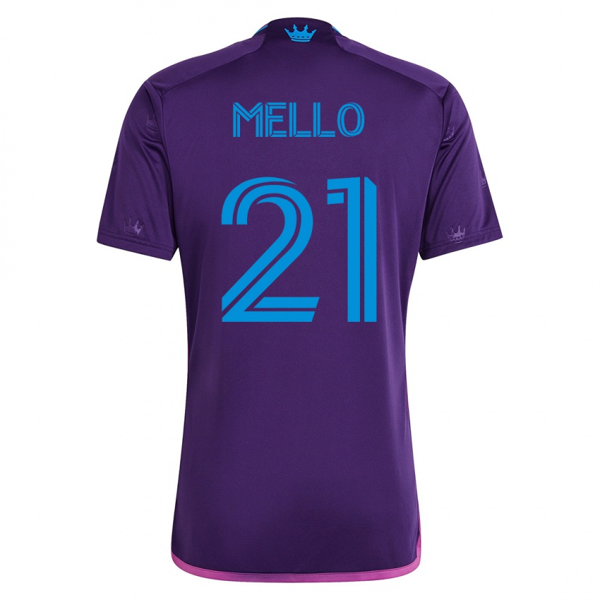 Niño Camiseta Vinicius Mello #21 Violeta 2ª Equipación 2023/24 La Camisa Argentina