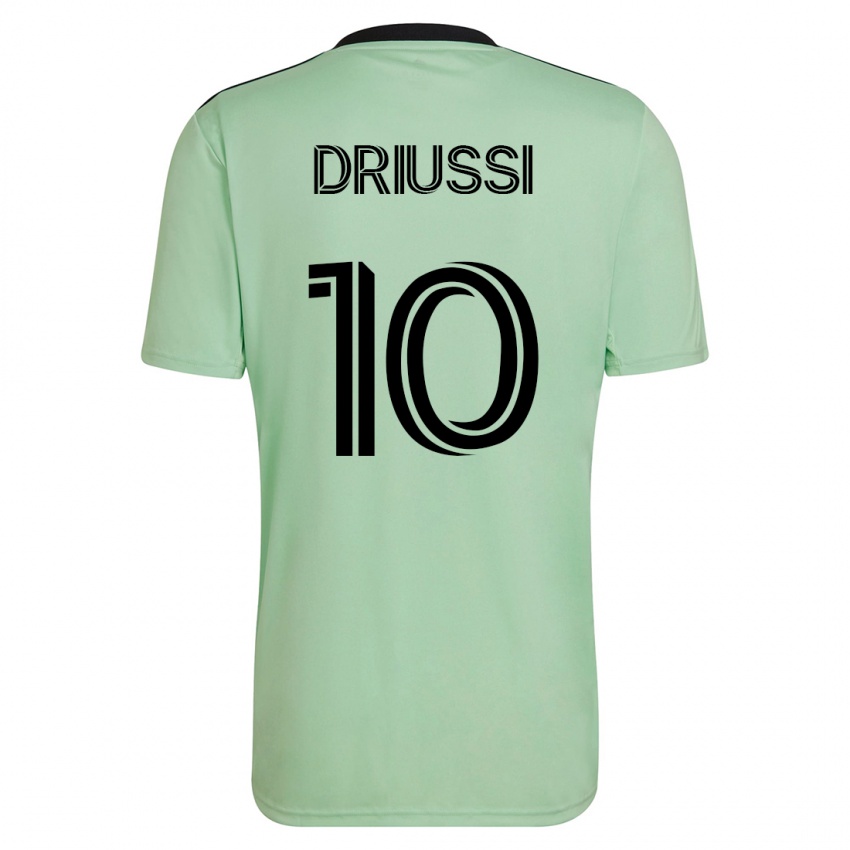 Niño Camiseta Sebastián Driussi #10 Verde Claro 2ª Equipación 2023/24 La Camisa Argentina