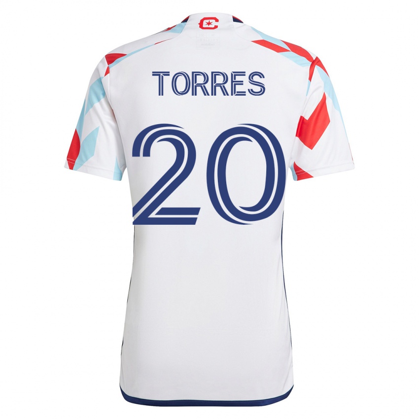 Niño Camiseta Jairo Torres #20 Blanco Azul 2ª Equipación 2023/24 La Camisa Argentina