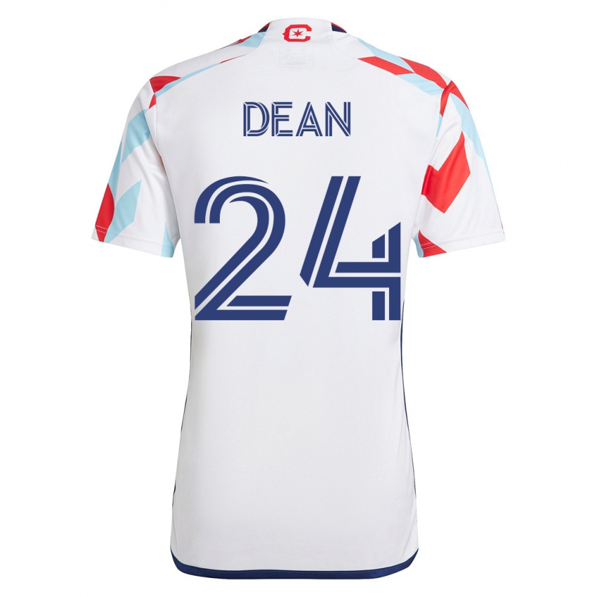 Niño Camiseta Jonathan Dean #24 Blanco Azul 2ª Equipación 2023/24 La Camisa Argentina