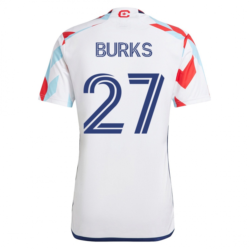 Niño Camiseta Kendall Burks #27 Blanco Azul 2ª Equipación 2023/24 La Camisa Argentina