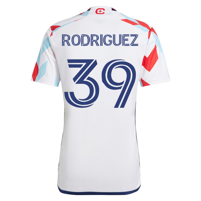 Niño Camiseta Allan Rodriguez #39 Blanco Azul 2ª Equipación 2023/24 La Camisa Argentina